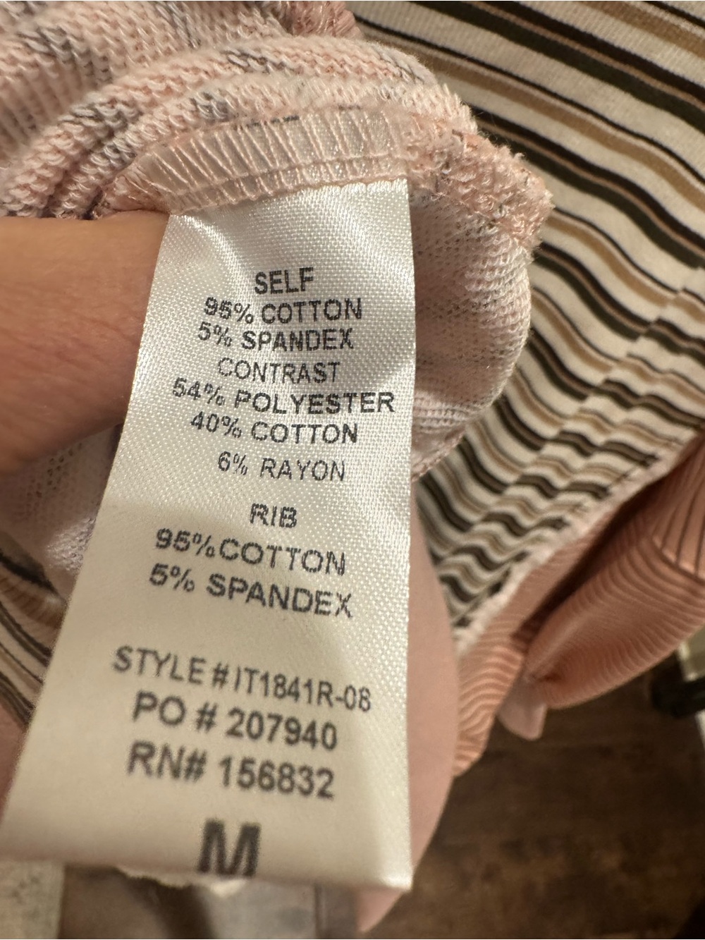 BiBi Pink, Cream and Brown Striped Scoop-Neck Sweater - Picture 10 of 11